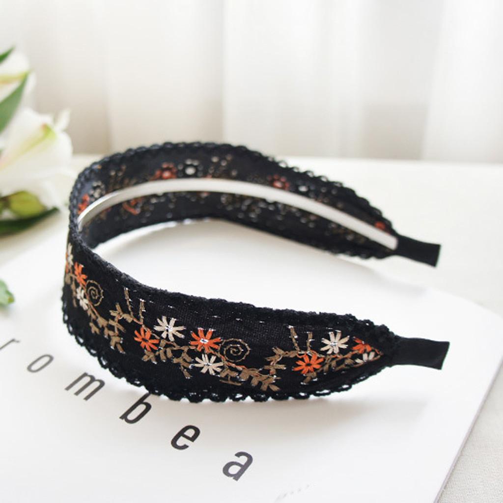 Модная повязка для волос с вышивкой, женская повязка на голову для волос, повязка на голову для милых девочек
