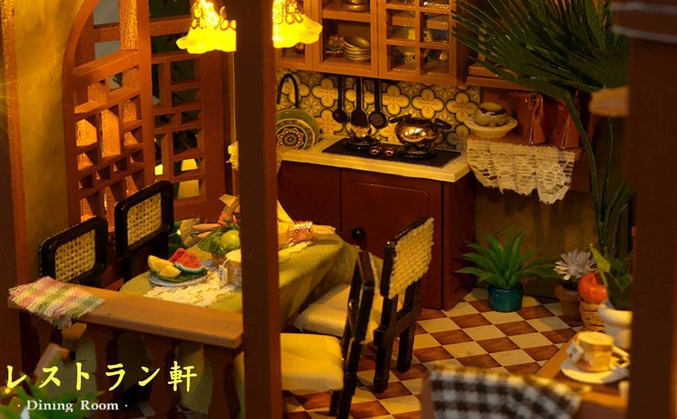 Sofiey Набор для кукольного домика DIY, Набор для рукоделия с миниатюрной мебелью с пылезащитным чехлом, TD47 [История времени]