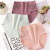 Women's Underwear Plus Size XL-6XL Briefs High Waist Panties Cotton Underpants Solid Color Lingerie