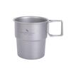Boundless Voyage Titanium Mug 250ml Cup Titanium Lightweight Durable Direct Fire Single Mug with Folding Handle Stacking Mug Mountaineering Cup Solo