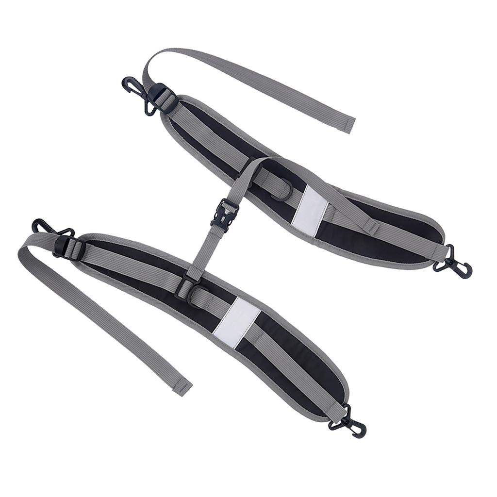 Нейлоновый рюкзак с регулируемыми плечевыми ремнями, поясом, запасными частями, аксессуарами (Черный + серый)