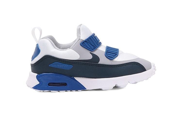 Nike Air Max Tiny 90 Низкие Ретро Кроссовки для Бега Серый Синий Детские 881924-003
