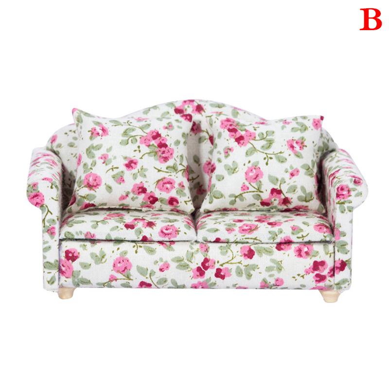 1/12 Мебель для гостиной Декор Модель дивана Кукольный домик Симуляция Одинарный/Двойной диван Реквизит для микросцены