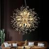 Modern Crystal Chandeliers Firework, Non-dimmable, 9-Light Gold Dandelion Sputnik Ceiling Light Fixtures, for Bedroom Living Room