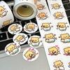 500Pcs/Roll Cartoon Butter Bear Stickers Kawaii Bear Diy Pvc Laptop Decals Decoration Sticker Kid Reward Gift Toy