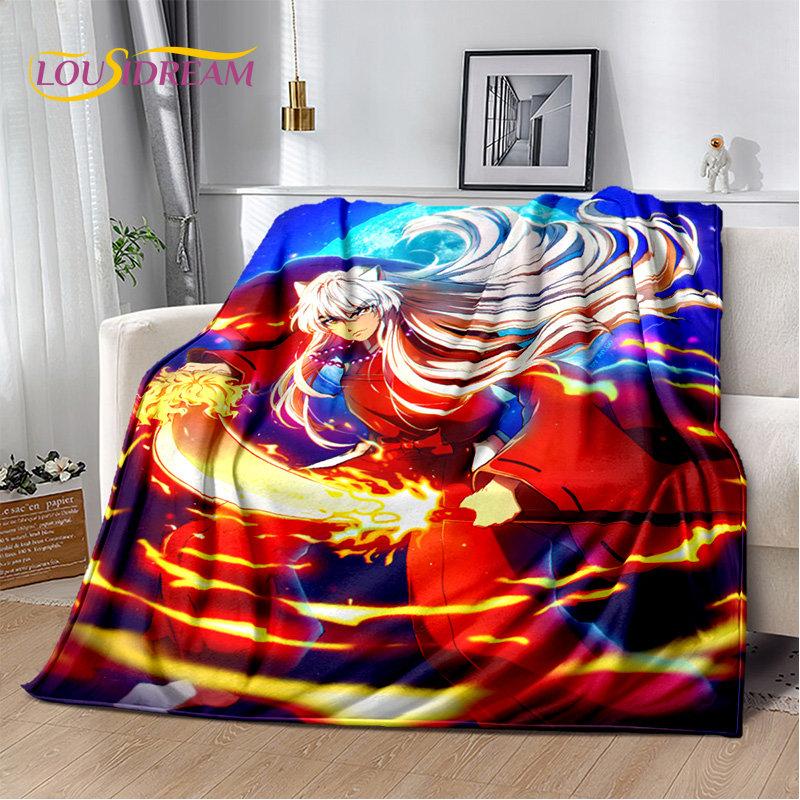 Мягкое плюшевое одеяло с рисунком аниме Inuyasha, фланелевое одеяло для гостиной, спальни, кровати, дивана, чехол для пикника Bettdecke
