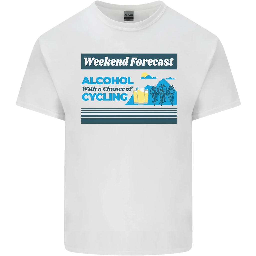 Cycling Weekend Forecast Funny Beer Alcohol Kids T-Shirt Childrens