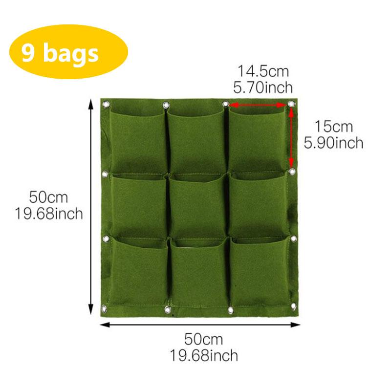 12/25/36 Карманы настенные Grow Bags цветочные горшки для растений комнатные вертикальные садовые цветочные горшки для выращивания овощей тканевая сумка