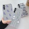 Прозрачный чехол для Samsung Galaxy A24 A17 A16 A56 A55 A54 A06 4G Чехол Мультяшные цветы Мягкий Прозрачный Ударопрочный Funda Лицевая крышка Capa