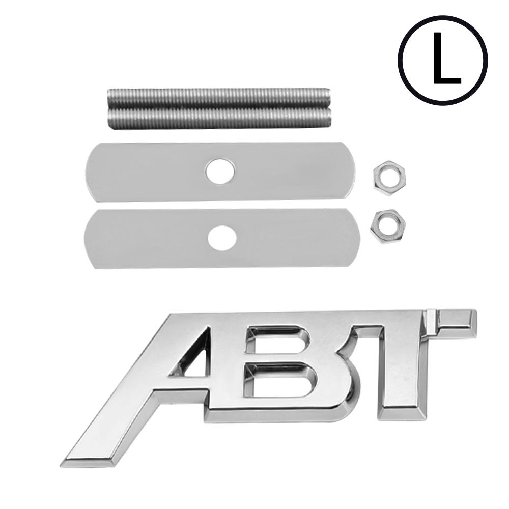 3D Metal ABT Logo Car Front Grill Emblem Rear Trunk Badge Sticker For sq A1 A2 A3 A4 B8 8P A5 A6 A7 A8 Q3 Q5 Q7 Accessories