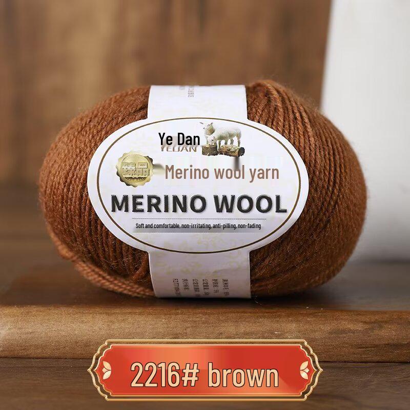 Пряжа из мериносовой шерсти средней толщины ручной вязки для свитеров, шарфов, шапок - 213 Овечья шерсть - 3 нити