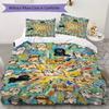 Cute animals Pattern Bedding uilt Set uilt Cover Pillowcase Home Decoration Birthday Gift (1 * duvet cover + 2 * pillowcase  without core)