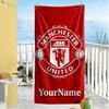 Manchester Customize Your Name Beach Towel High Absorbency & Quick-Dry Ideal for Travel Outdoor Swim Pool Yoga Surf Camping Hiking Gym Gift Holiday