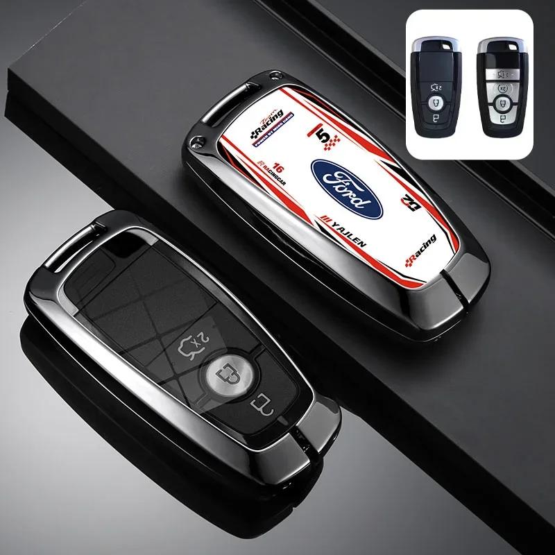 Car Sticker 2026 Ford Car Remote Key Case Cover For Ford Fusion Mustang Explorer F150 F250 F350 2017 2018 EcoSport Edge S-MAX Ra