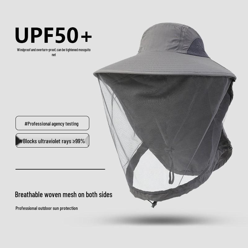 Унисекс летняя шляпа от солнца: Сетчатый, Защита от комаров, Быстросохнущий, Водонепроницаемый, Идеально подходит для рыбалки и альпинизма