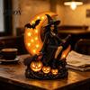 Лампа-декор на Хэллоуин 'Ведьма', Готический светодиодный ночник 'Полумесяц', Декор для витрины в помещении, Жуткая декоративная настольная лампа для спальни, книжной полки