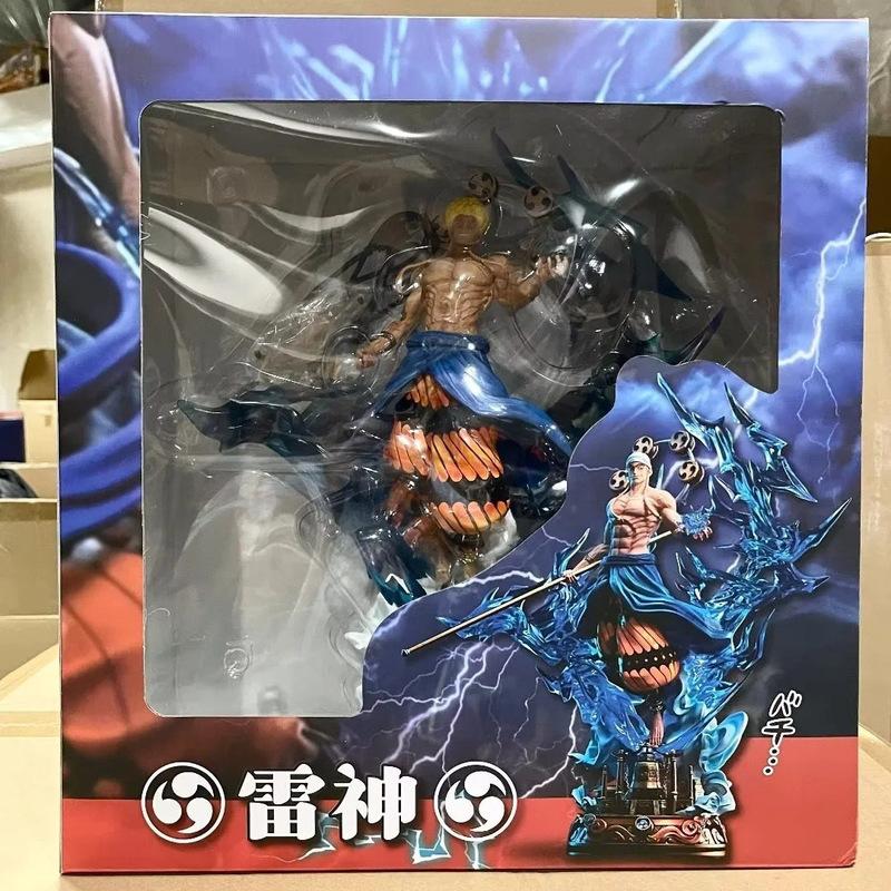 Фигурка Энеля из One Piece GK, скульптура с двойной головой, со световыми эффектами, коллекционная статуэтка, модель в коробке, настольное украшение для фанатов One Piece
