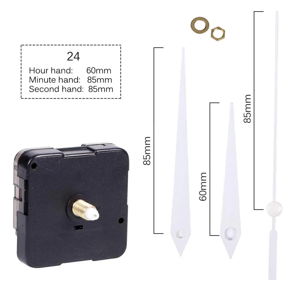 Кварцевый часовой механизм с механизмом стрелок, для ремонта часов, замена, длина вала 12 мм (9/20 дюйма) Длина резьбы 5 мм(1/5 дюйма)