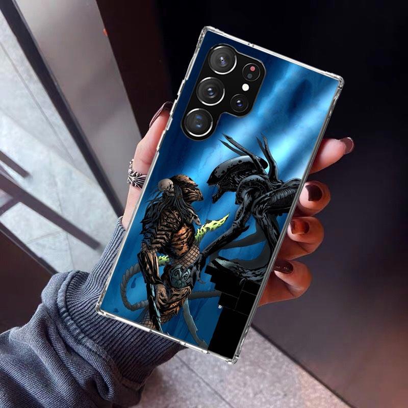 Раскрашенный чехол для телефона Alien Vs Predator для Samsung Galaxy S23 S24 S25 Edge S26 Ultra S22 + S21 Plus S20 FE Cover Силиконовый Принт Sh