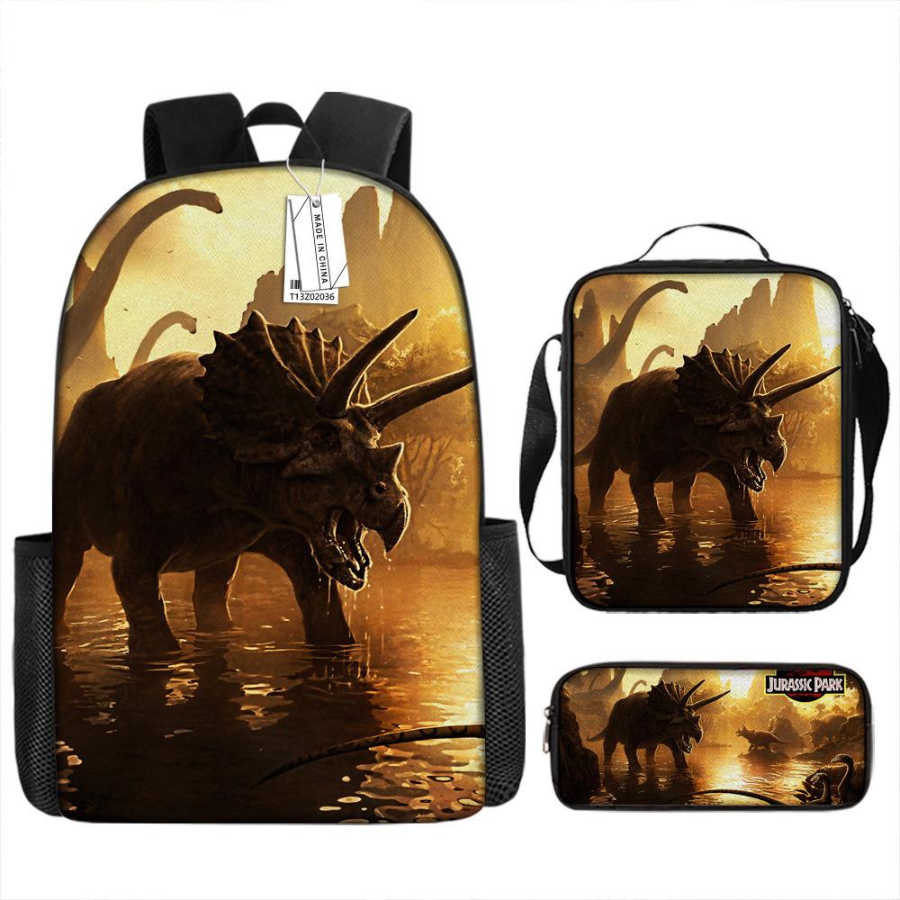 Jurassic Park European and American Retro Schoolbag First Grade~ Fourth Grade Bag Backpack