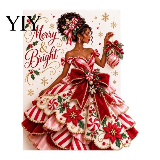 Creative Winter Celebration Cards 3D Christmas Angel Greeting Card, Pop Up Holiday Blessing Poinsettia Festive Home Office Decorations Snowflake