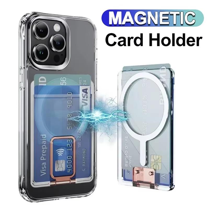 Phone Cover Card Slot Pocket Cover Phone Card Wallet For MagSafe For iPhone 17 16 15 Magnet Slot Back Bag Magnet Slot Back Bag