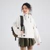 Женская весенняя укороченная ветровка с капюшоном, ветронепродуваемая, водоотталкивающая