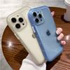 Clear Shockproof Bumper Phone Case For Iphone 13 11 12 Pro Max Xs Max Xr X 7 Plus 14 Soft Color Buttons Camera Protection Cover