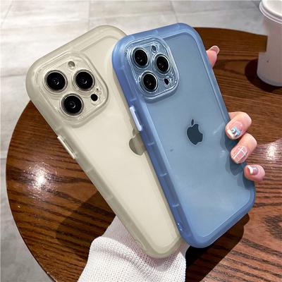 Прозрачный противоударный чехол-бампер для телефона Iphone 13 11 12 Pro Max Xs Max Xr X 7 Plus, 14 мягких цветных кнопок, защитный чехол для камеры