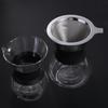 Reusable Drip Coffee Brewer Stainless Steel Glass Carafe Pot Unbreakable Conical Filter  Camping