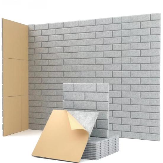 12 шт. квадратных звукоизоляционных стеновых панелей, самоклеящихся звукопоглощающих высокоплотных толстых акустических пенопластовых панелей, шумоподавляющих стеновых панелей для домашней студии