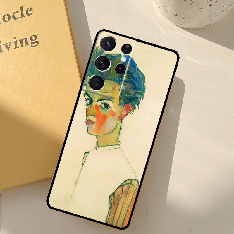 Egon Schiele Phone Case For Samsung Galaxy S25 S20 S21 S22 S23 S24 Ultra S9 S10 Plus S25 FE Cover Shell