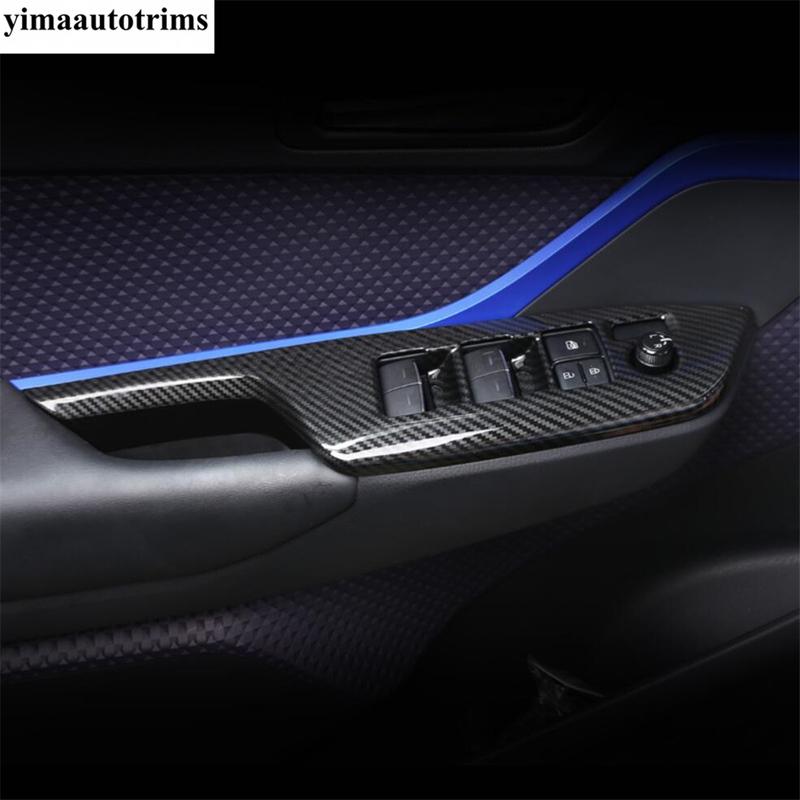 Armrest Window Glass Lift Button Panel Switch Frame Decoration Cover Trim For Toyota C-HR CHR 2016 - Accessiories Interior