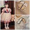 Girls Princess Shoes Children's Leather Shoes Girls Sparkling Single Shoes Soft Sole Crystal Shoes
