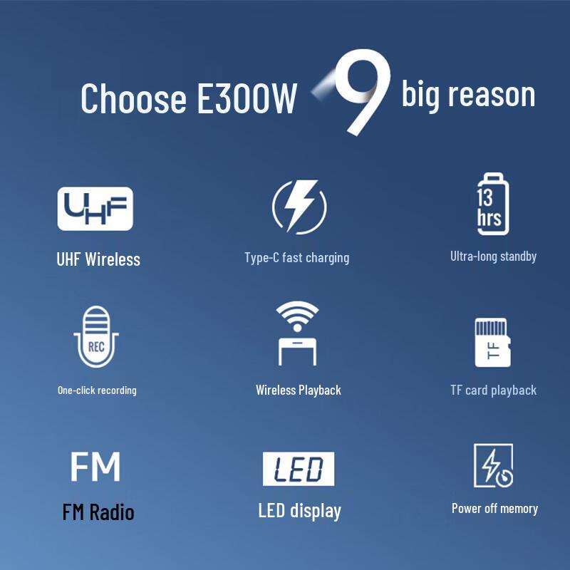 Takstar E300W Portable Wireless Amplifier CN plug (adapter included) (CN version)