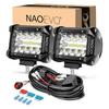 NAOEVO 4 дюйма 2 шт. светодиодные фары Pod Lights Spot Flood Combo светодиодные противотуманные фары для вождения 4x4 Off Road Фары рабочие фары для грузовика, лодки, квадроцикла, UTV, джипа
