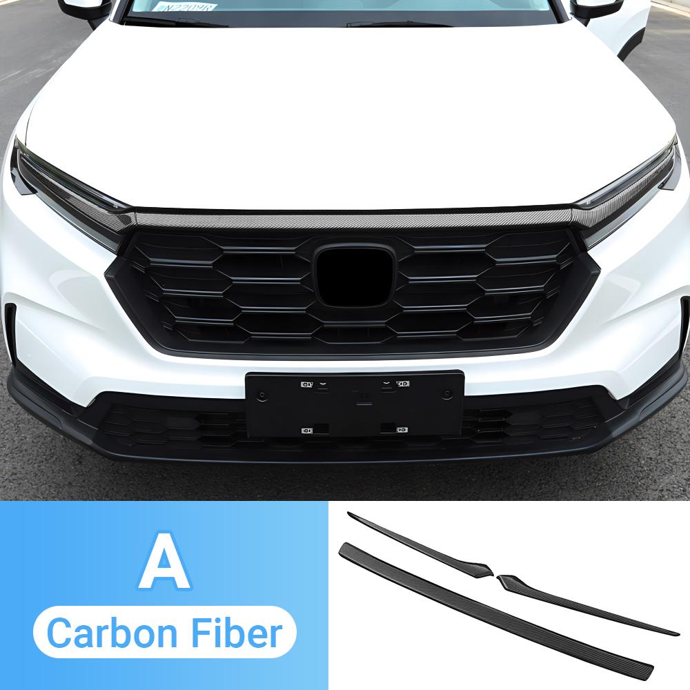 Автомобильные аксессуары для Honda CR-V CRV 6-го поколения 2023 2024 2025 Гибридный ABS передний бампер центральная решетка декор рамка крышка отделка наклейки