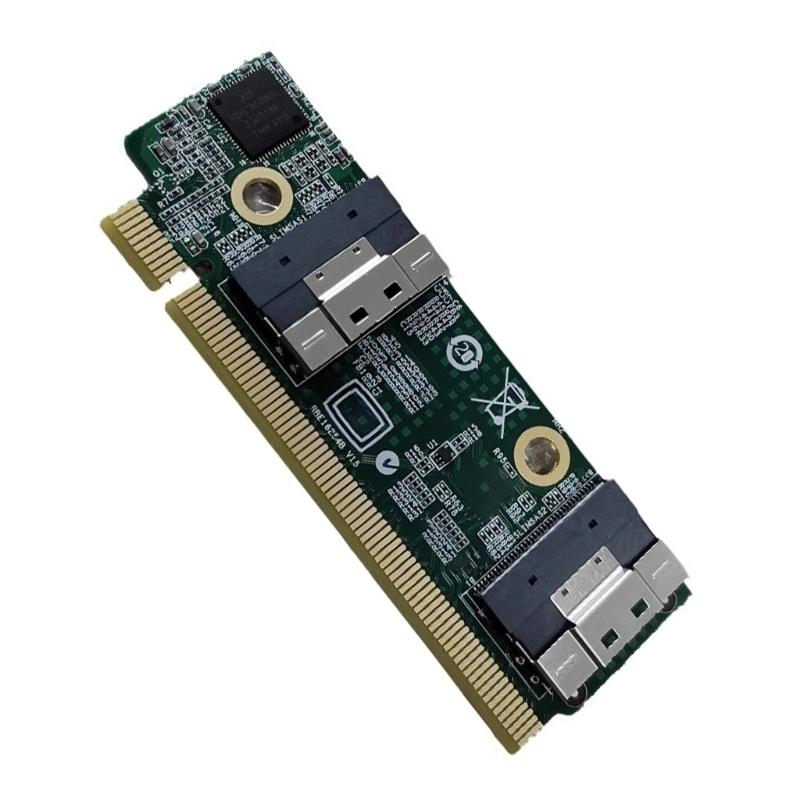 Высокоскоростные внешние карты расширения SFF-8654 для PCIe 4.0 x16 x8 Адаптеры SFF-8654 Адаптеры Компьютерная карта для сервера 1U