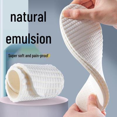 Женские и мужские дышащие латексные стельки с амортизацией: Мягкий, Влагоотводящий и Удобный для Долгого Стояния.