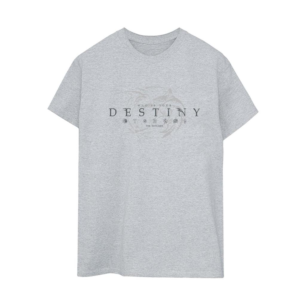 Netflix Womens/Ladies The Witcher Wolf´s Destiny Cotton Boyfriend T-Shirt