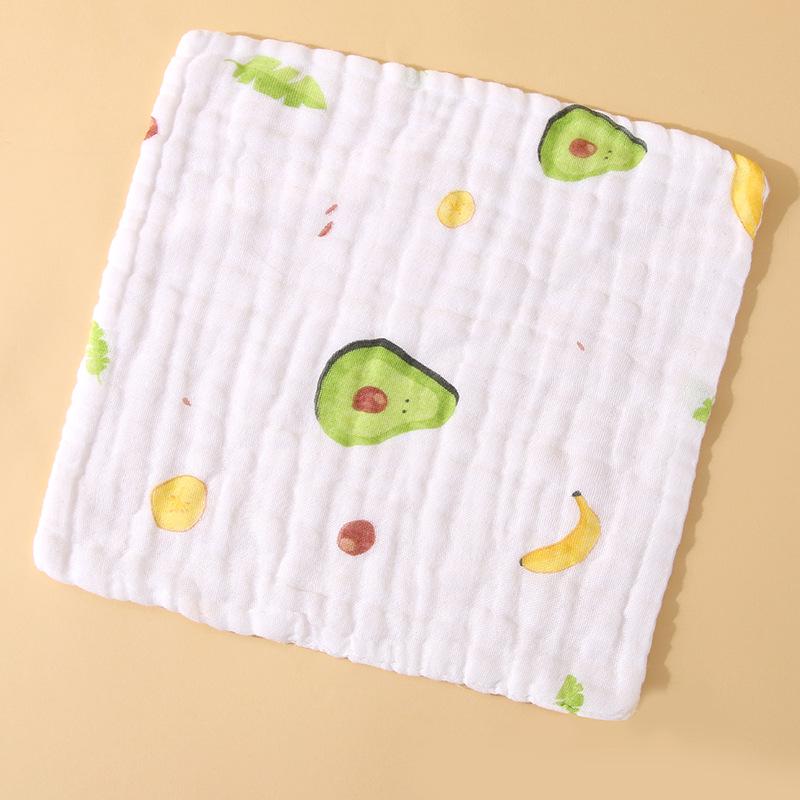 Мультяшное мягкое впитывающее 6-слойное детское марлевое банное полотенце - Детская махровая салфетка из чистого хлопка