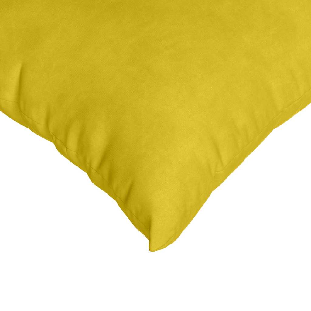 Sofa Cushions 2 Pieces Yellow 80 x 40 cm Cord Fabric
