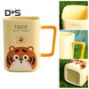 Керамическая кружка с изображением кота, кофейная кружка, квадратная художественная чашка, 420 мл, большая емкость, мультяшная чайная кружка, модная посуда для напитков, подарок для мужчин и женщин