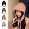 Ухо Защитная вязаная шапка утолщенные женские шапочки зимняя теплая вязаная шапочка для женщин и девочек