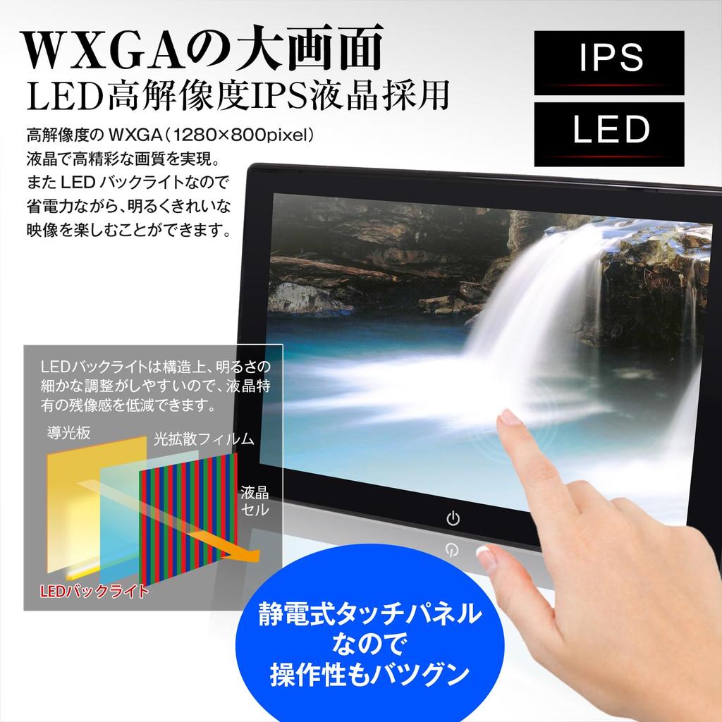 MAXWIN Дисплей Автомобильный FireStick TV TKH1019 Аудио, 10,1-дюймовый Накладной Монитор, Совместимый с CarPlay/Android, Навигация, HDMI, RCA, 12/24В, Совместимый,