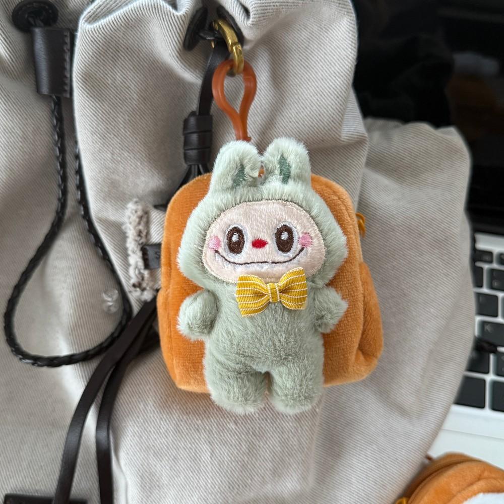 Милый плюшевый кошелек для монет в виде куклы Лабубу, брелок для ключей, подвеска, маленький подарок на день рождения, кошелек для монет для девочек KTY