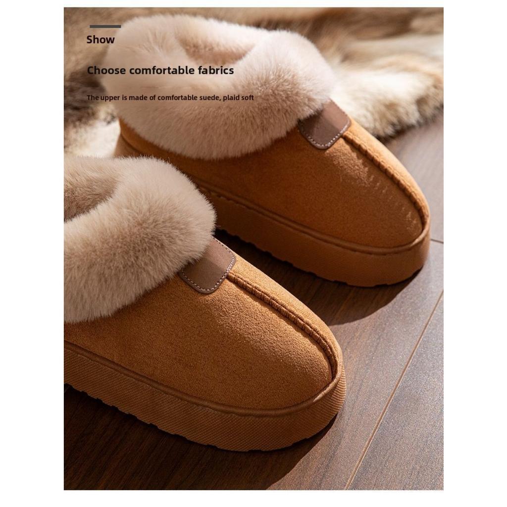 Хлопковая обувь, Женская осенне-зимняя хлопковая обувь, Высокие теплые хлопковые ботинки, Плюшевая хлопковая обувь, Хлопковая обувь для пар, Уличная хлопковая обувь