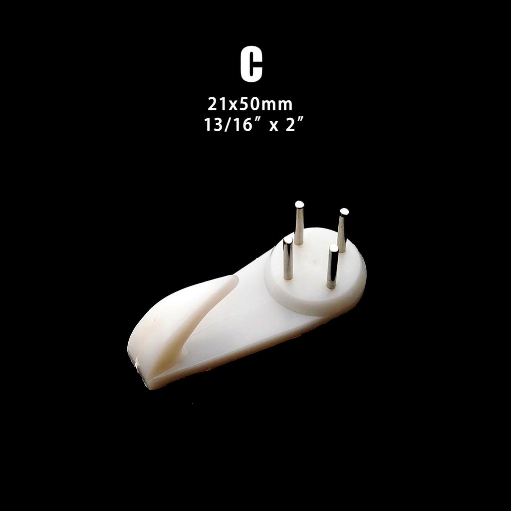 12/25 шт. Твердое дерево Сплошная стена Белая Рамка для картины Фото Масляная живопись Зеркало Часы Пластиковый Невидимый крючок Вешалка Зажим