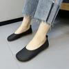 Женские кожаные лоферы без шнуровки, весенне-осенние модные балетки, женские повседневные милые туфли для медсестер с круглым носком на плоской подошве
