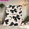 1pc Blanket Black Bow Heart Embellishment Winter Fleece Blanket Soft HD Digital Print Modern Style Nap Blanket Soft Warm Gift Flee